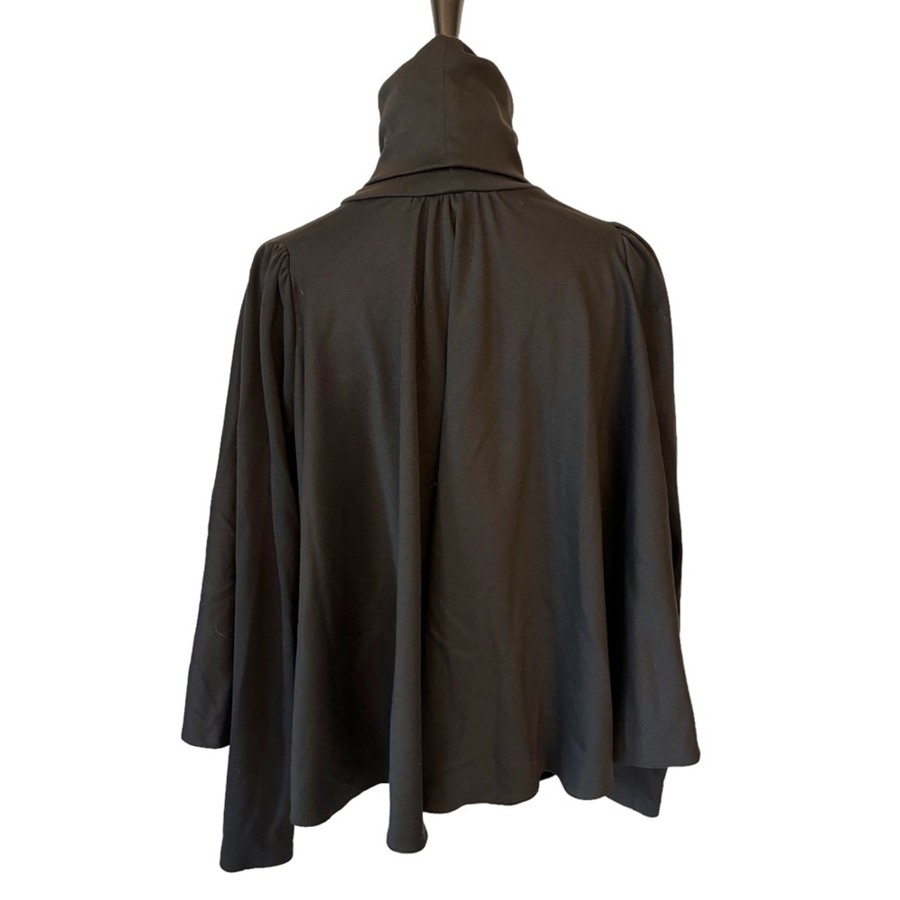 Laura Galic Couture Black Babydoll Turtleneck Flowing Top - Picture 6 of 7